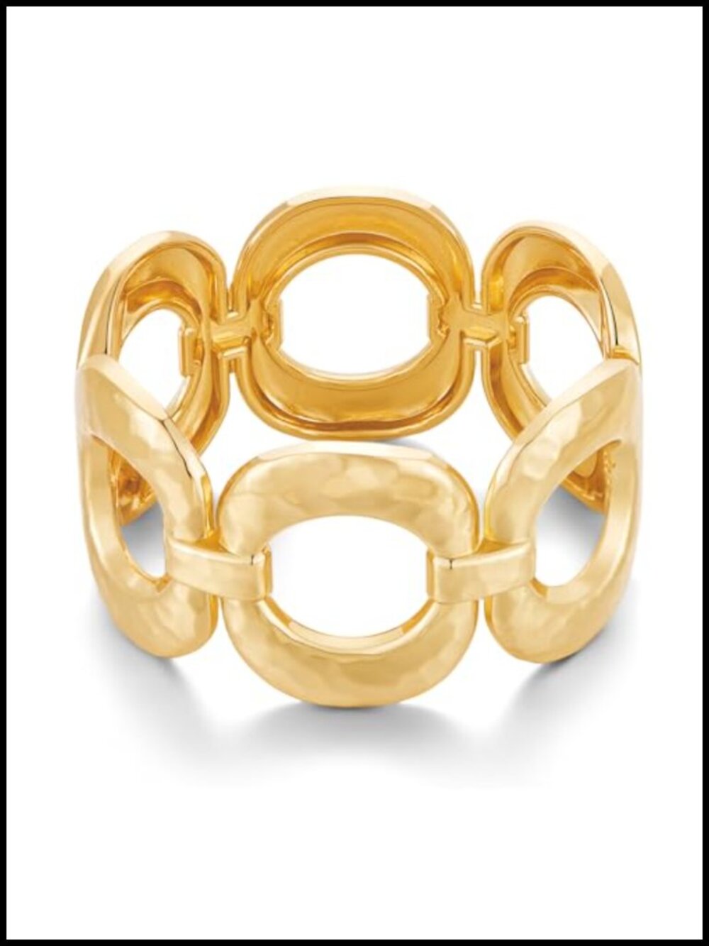 Chunky Gold Bangle Bracelet for Women Hinged Open Clasp